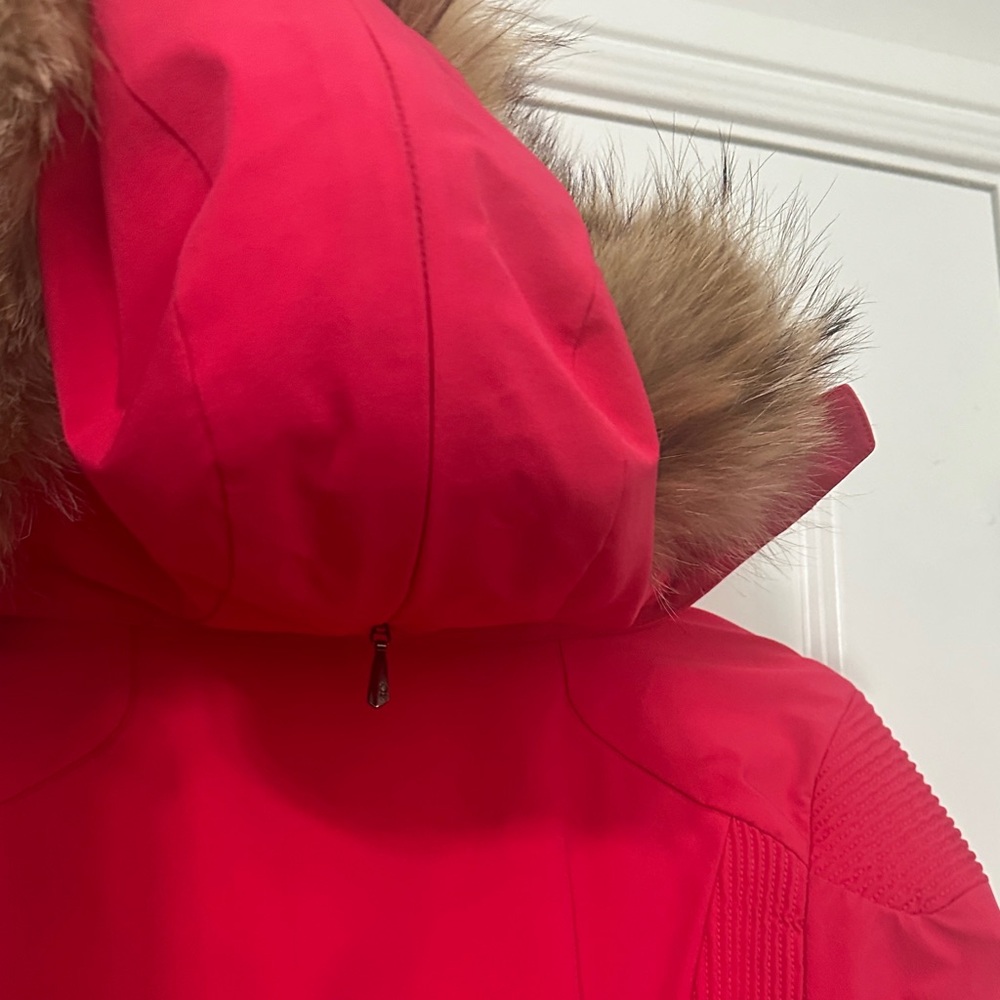 Spyder Women's Pink Ski Jacket with Fur Hood - Picture 9 of 16
